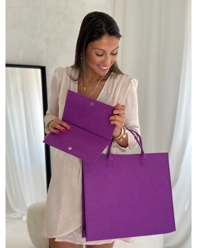 GRENOBLE TASCHEN - MAUVE - L (42x12x35cm)