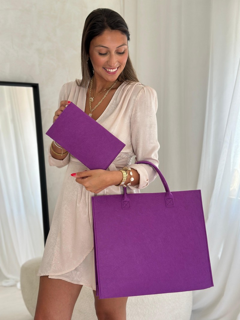 GRENOBLE TASCHEN - MAUVE - L (42x12x35cm)