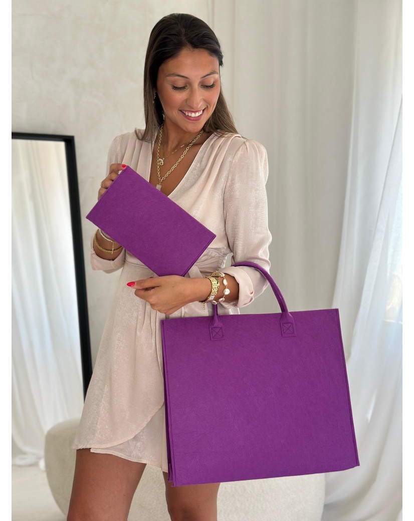 GRENOBLE TASCHEN - MAUVE - L (42x12x35cm)