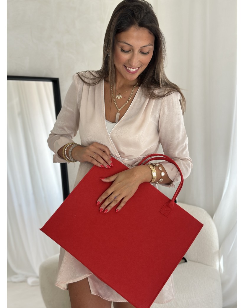 GRENOBLE TASCHEN - ROT - L (42x12x35cm)
