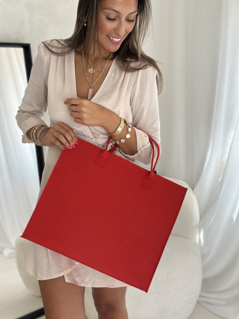 GRENOBLE TASCHEN - ROT - L (42x12x35cm)