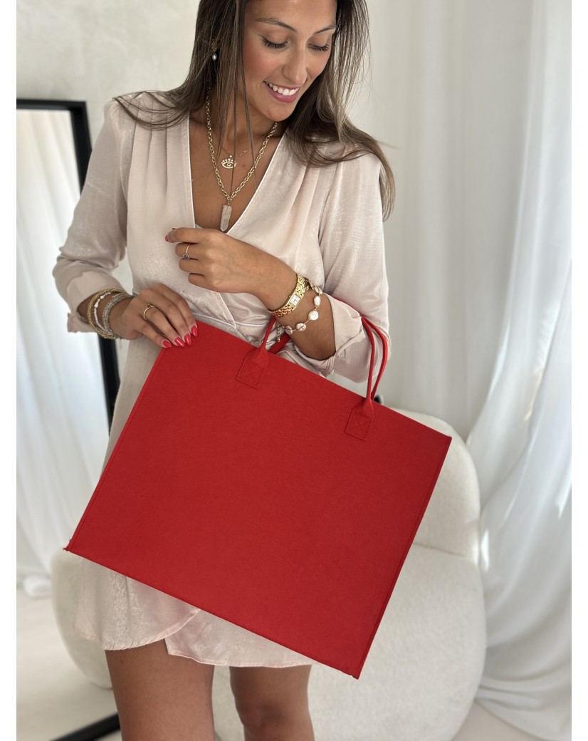 GRENOBLE TASCHEN - ROT - L (42x12x35cm)