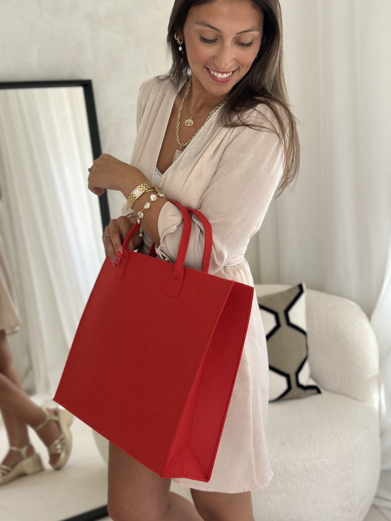 GRENOBLE TASCHEN - ROT - L (42x12x35cm)