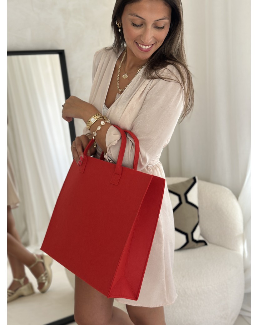 GRENOBLE TASCHEN - ROT - L (42x12x35cm)
