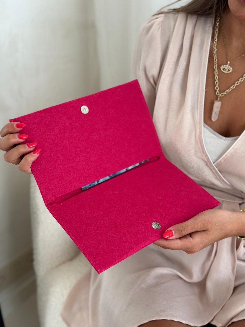 Pochette Feutrine Fuchsia – Personnalisable avec votre logo