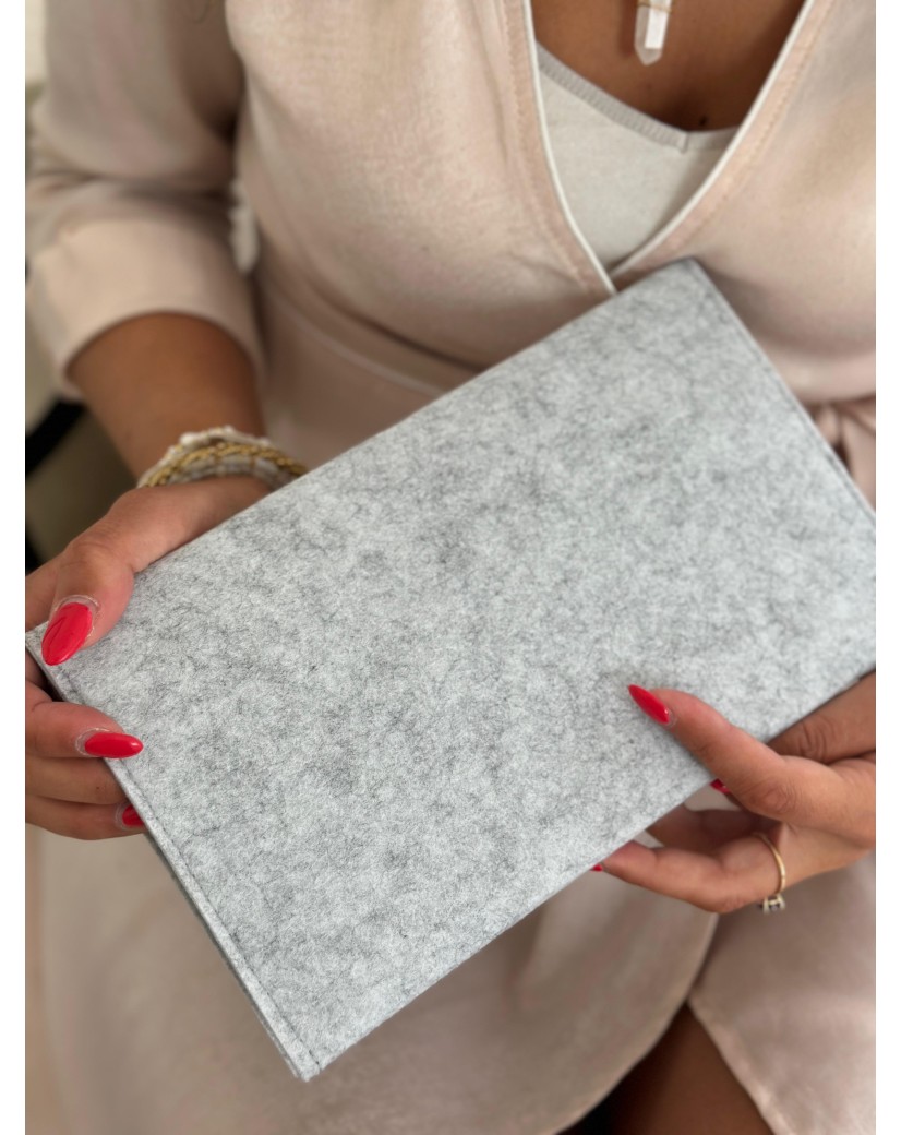 ESTUCHE GRENOBLE - GRIS CLARO (25 x 15 cm)