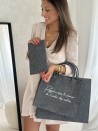 Pochette Feutrine Gris Foncé – Personnalisable avec votre logo