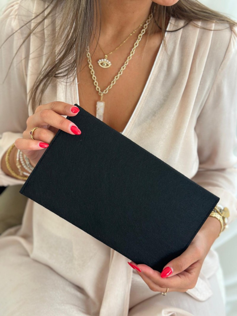 Pochette Feutrine Noir – Personnalisable avec votre logo