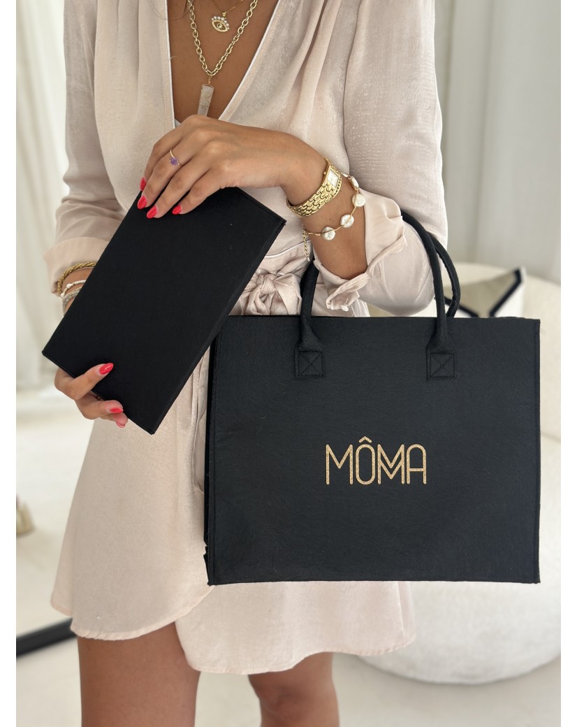 Pochette Feutrine Noir – Personnalisable avec votre logo