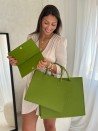 Pochette Feutrine Vert – Personnalisable avec votre logo