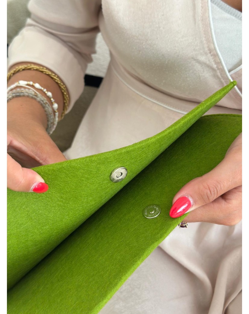 Praktisches Filz-Etui GRENOBLE Grün – individuell bedruckbar