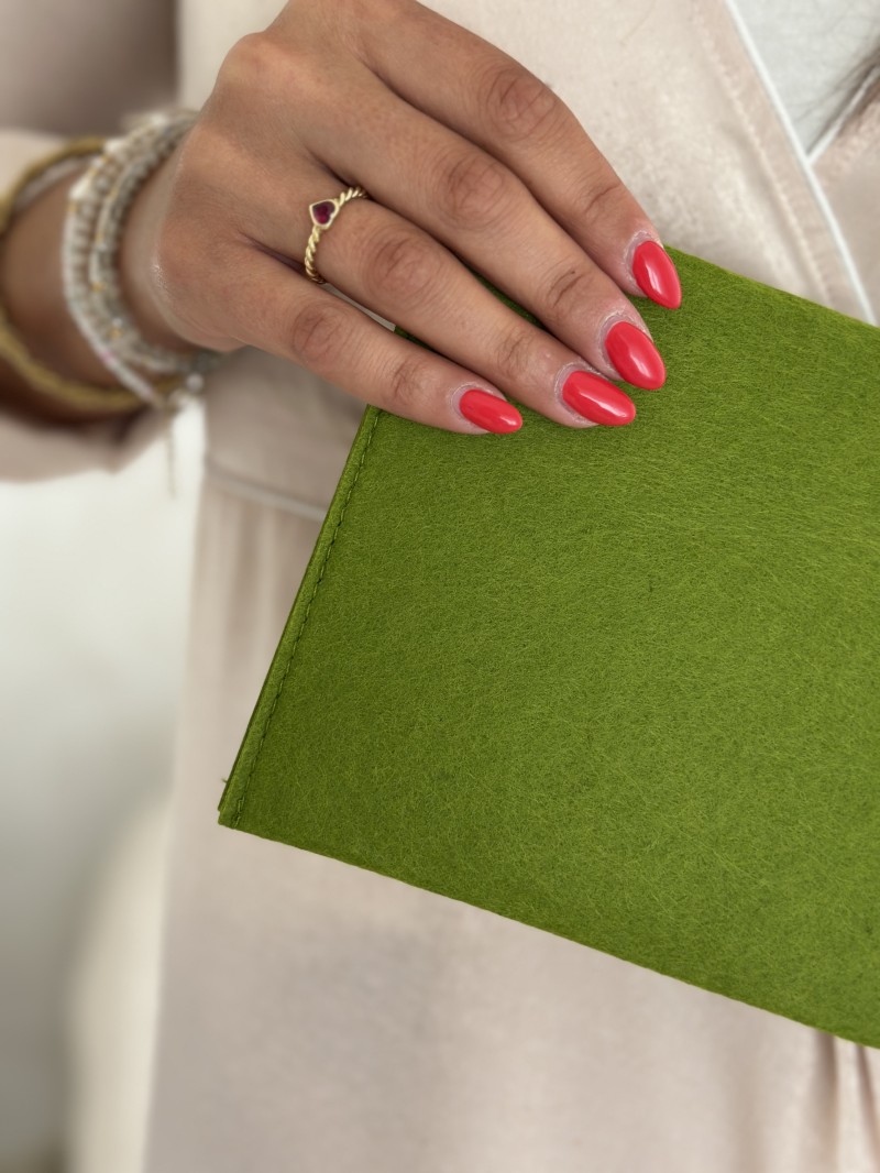 Pochette Feutrine Vert – Personnalisable avec votre logo
