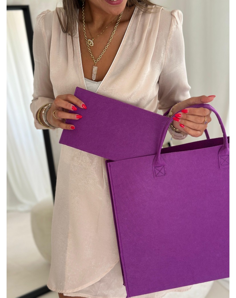 GRENOBLE POUCH - MAUVE (25 x 15 cm)
