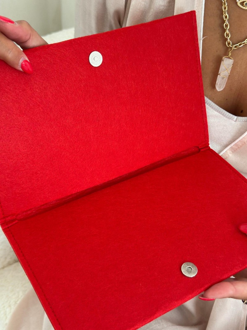 VILTEN ENVELOP "GRENOBLE" - ROOD (25 x 15 cm)