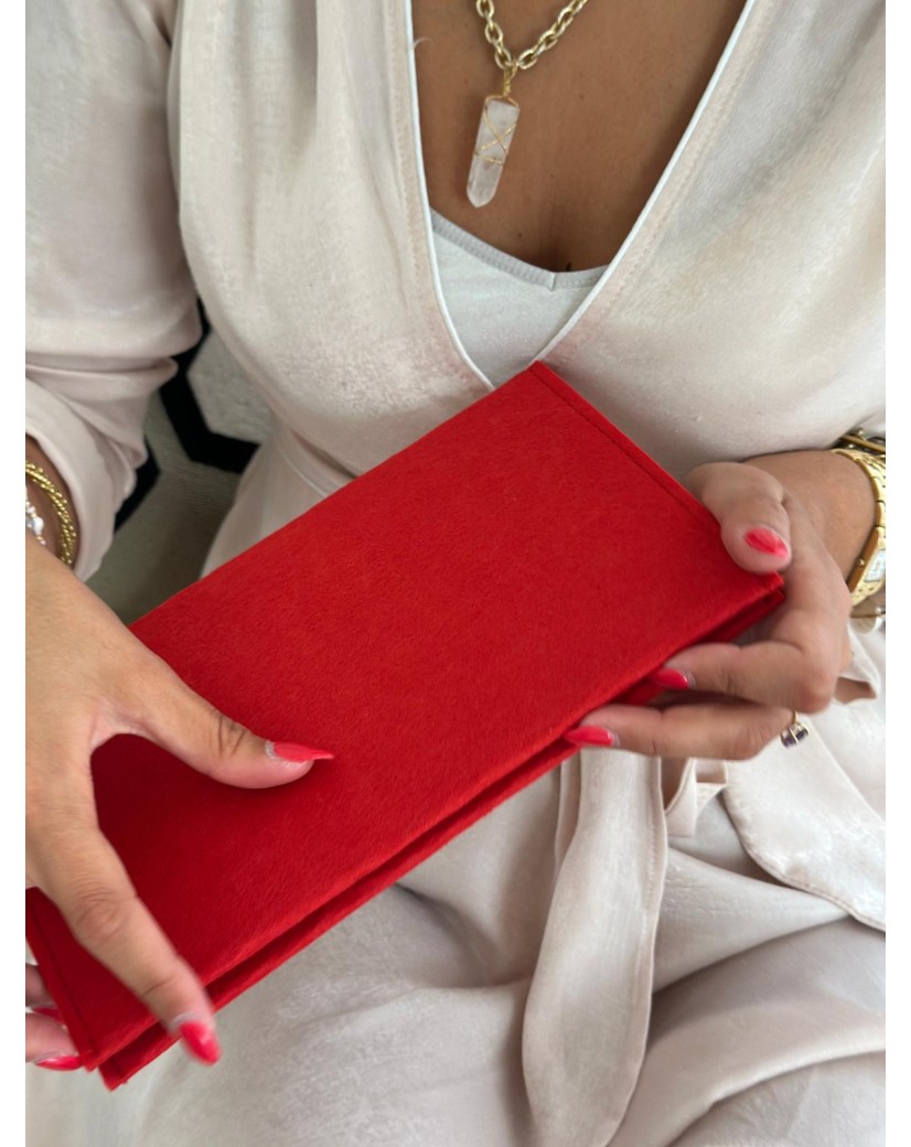 Pochette Feutrine Rouge – Personnalisable avec votre logo