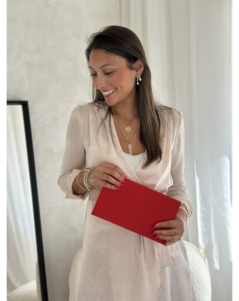 Pochette Feutrine Rouge – Personnalisable avec votre logo