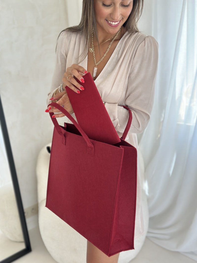 Praktisches Filz-Etui GRENOBLE Bordeaux  – individuell bedruckbar