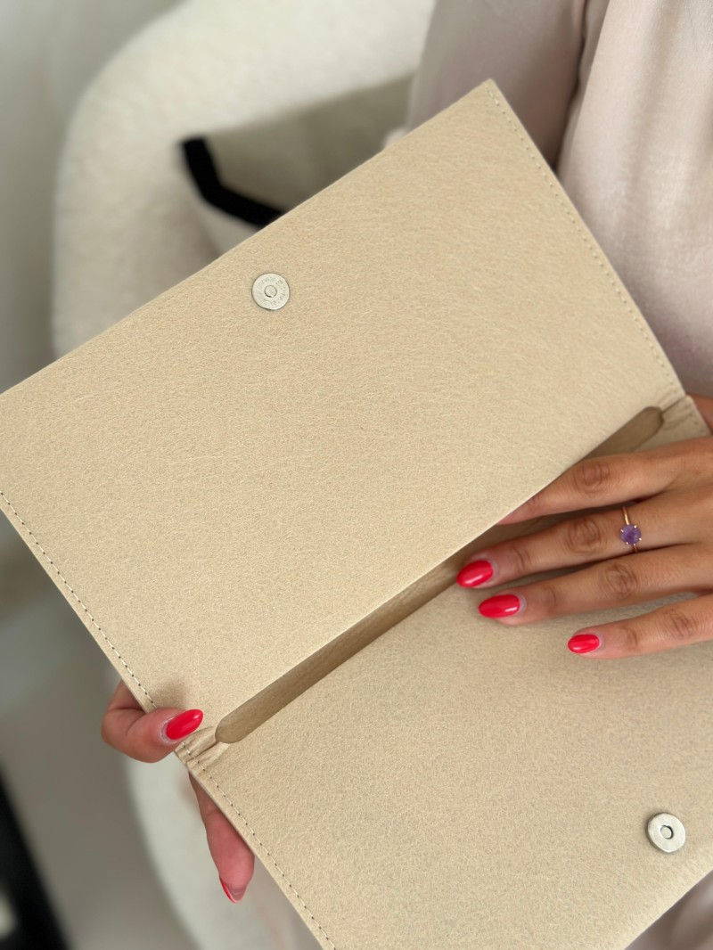 VILTEN ENVELOP "GRENOBLE" - BEIGE (25 x 15 cm)