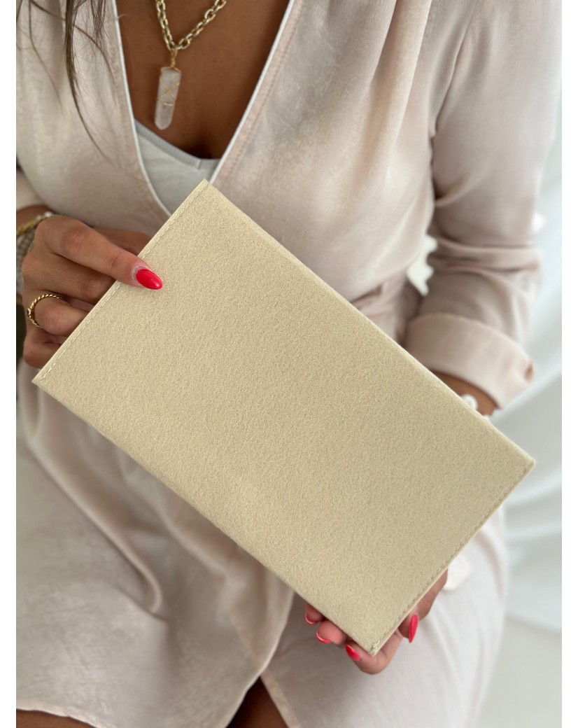 Praktisches Filz-Etui GRENOBLE Beige – individuell bedruckbar