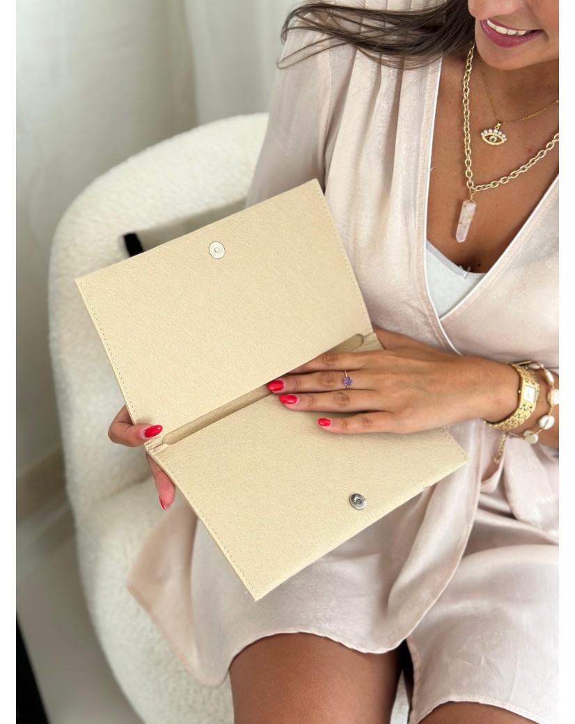 VILTEN ENVELOP "GRENOBLE" - BEIGE (25 x 15 cm)