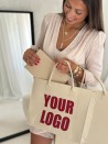 Pochette Feutrine Beige – Personnalisable avec votre logo