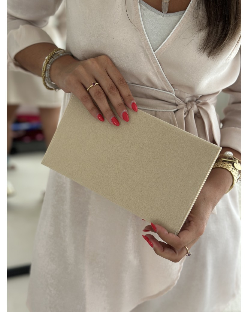 VILTEN ENVELOP "GRENOBLE" - BEIGE (25 x 15 cm)