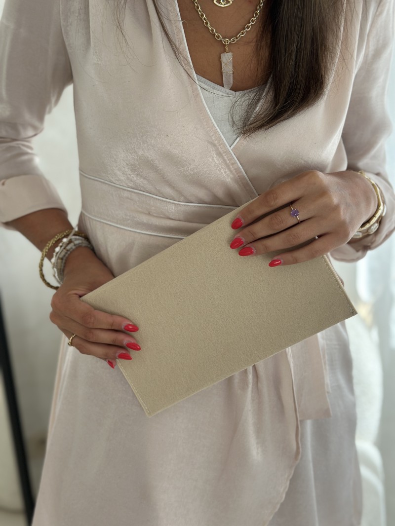 VILTEN ENVELOP "GRENOBLE" - BEIGE (25 x 15 cm)