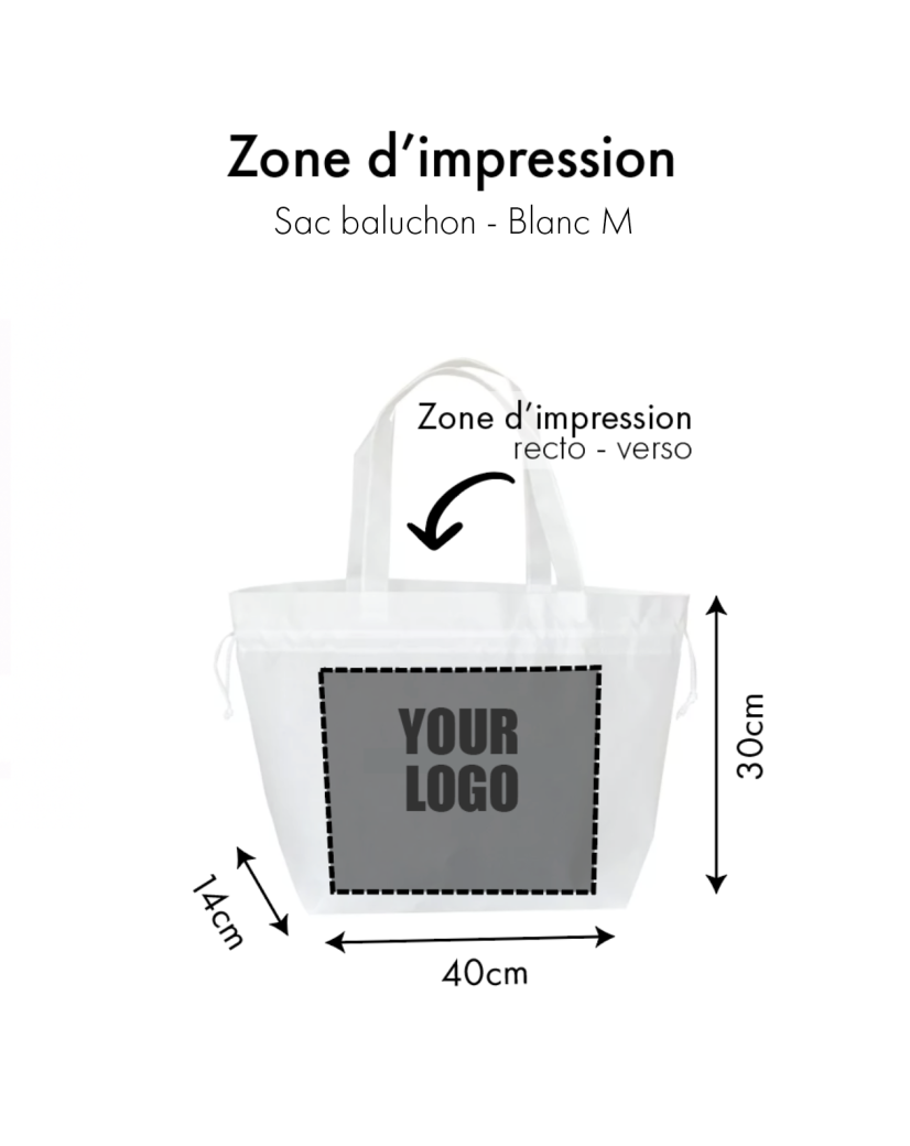 BAG NICE WHITE L (58x24x35cm)