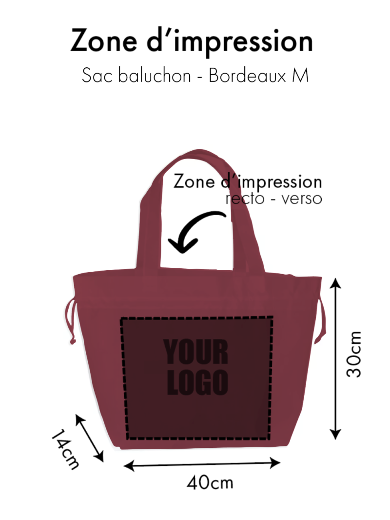 Nice Tragetasche Bordeaux - M (40x14x30cm)