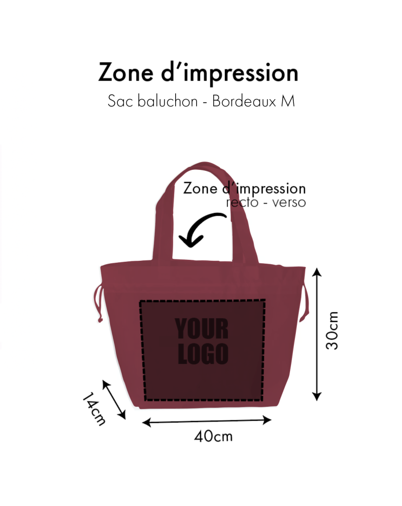 Nice Tragetasche Bordeaux - M (40x14x30cm)