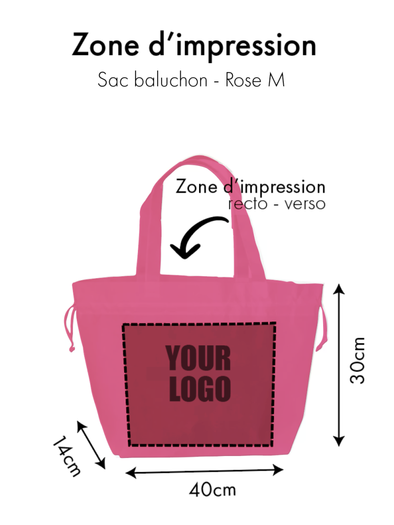 Nice Tragetasche Fuchsia - M (40x14x30cm)