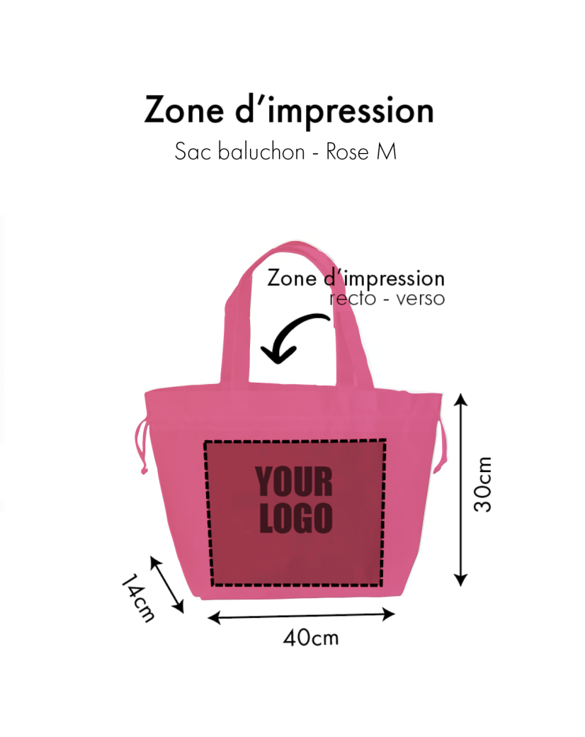 Nice Tragetasche Fuchsia - M (40x14x30cm)