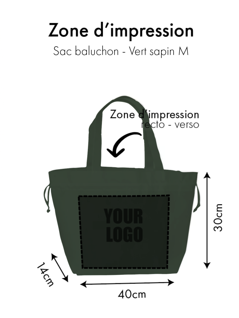 Nice Tragetasche Tannengrün - M (40x14x30cm)