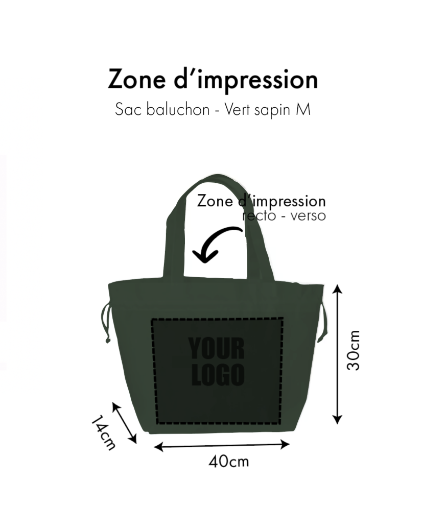 Nice Reusable Bag Forest Green - M (40x14x30cm)