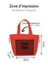 Sac Non Tissé Personnalisé Rouge – Cabas Publicitaire modèle Nice M | Moonpack