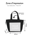 Sac Non Tissé Personnalisé Noir – Cabas Publicitaire modèle Nice M | Moonpack