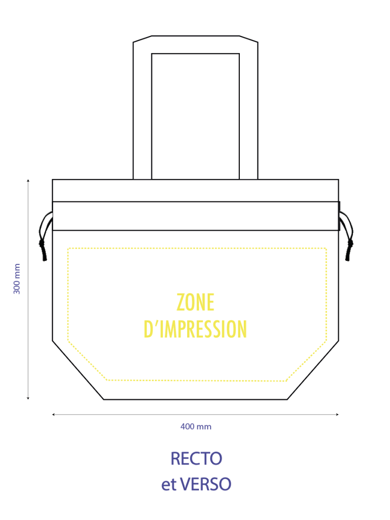 Sac Non Tissé Personnalisé Blanc – Cabas Publicitaire Nice M | Moonpack