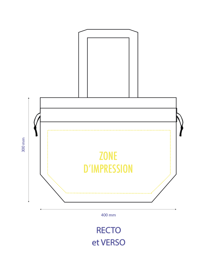 Sac Non Tissé Personnalisé Blanc – Cabas Publicitaire Nice M | Moonpack