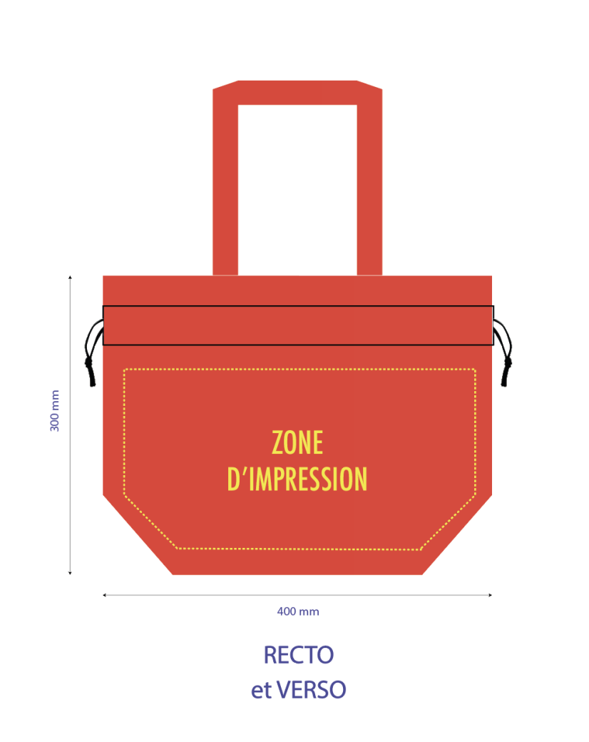 Sac Non Tissé Personnalisé Rouge – Cabas Publicitaire modèle Nice M | Moonpack