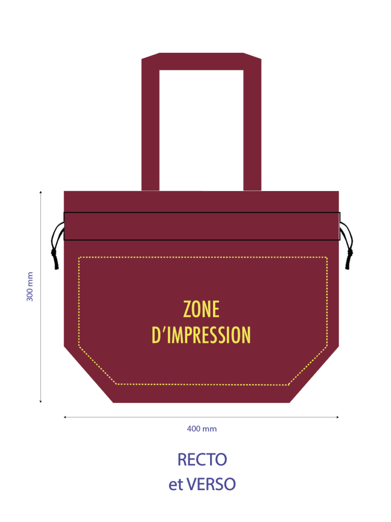 Nice Tragetasche Bordeaux - M (40x14x30cm)