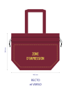 NONWOVEN DRAAGTAS "NICE" - BORDEAUX - M (40+14x30cm)