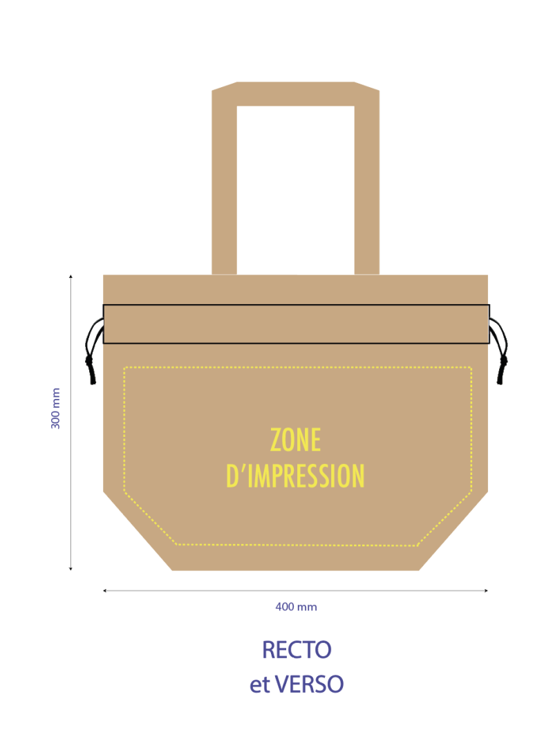 Nice Reusable Bag Beige - M (40x14x30cm)