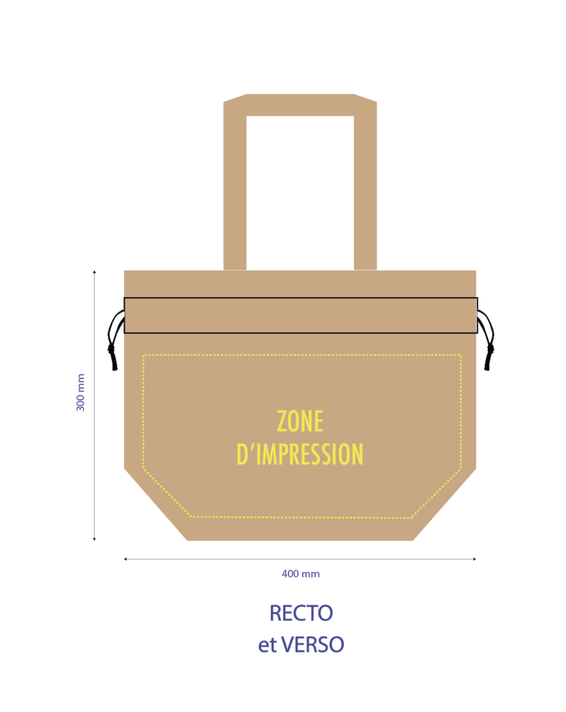 Nice Reusable Bag Beige - M (40x14x30cm)