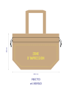 NONWOVEN DRAAGTAS "NICE" - BEIGE - M (40+14x30cm)