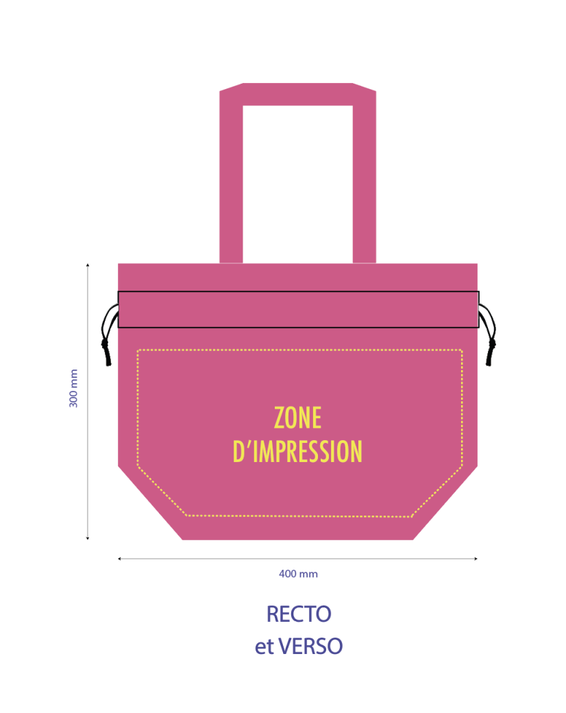 Nice Reusable Bag Fuchsia - M (40x14x30cm)