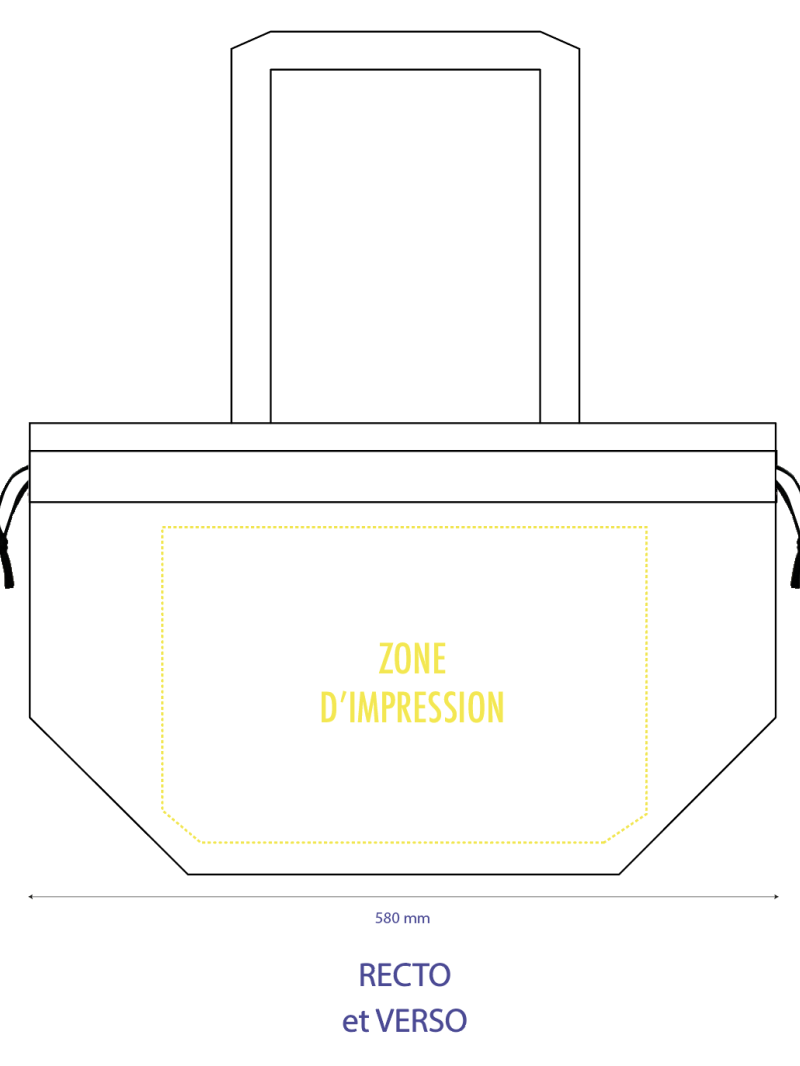 BAG NICE WHITE L (58x24x35cm)