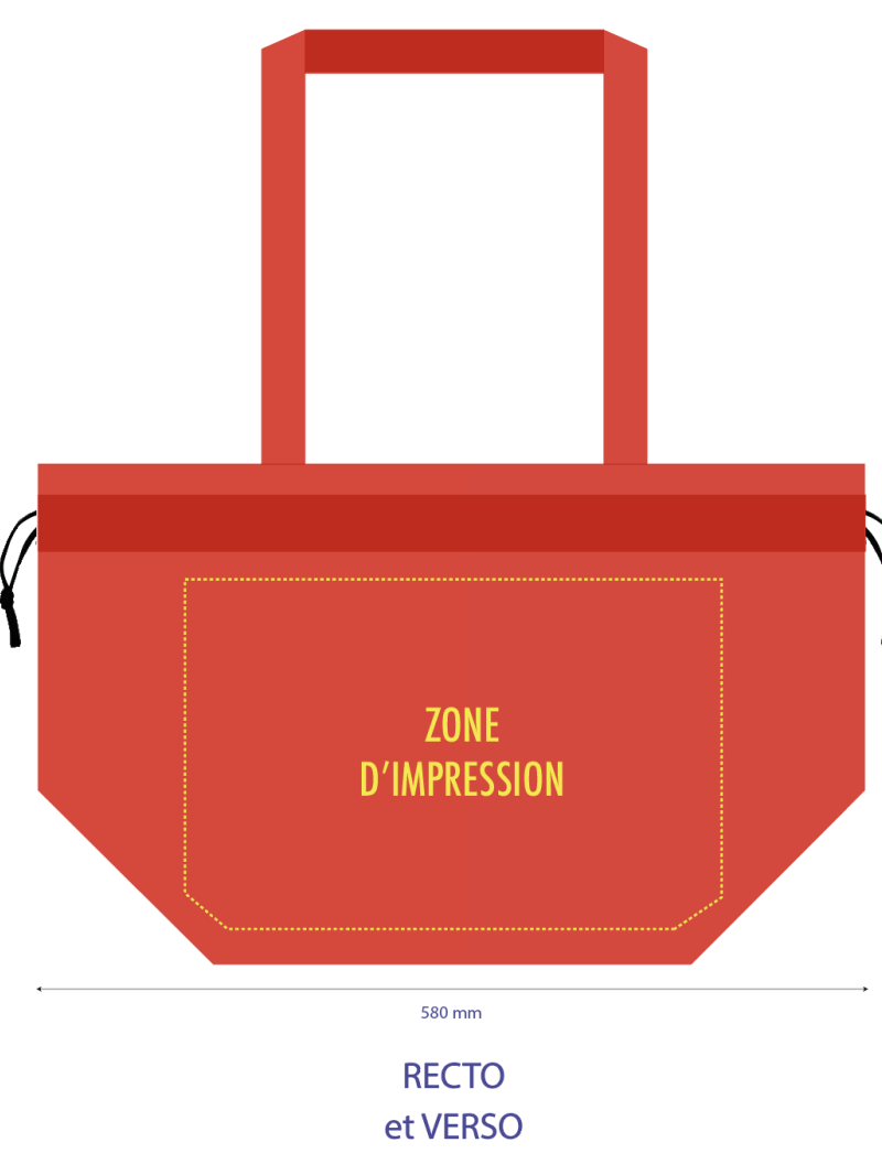 SAC NICE ROUGE L (58x24x35cm)