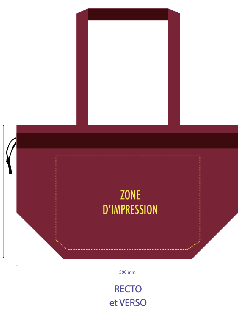 Nice Tragetasche Bordeaux L (58x24x35cm)