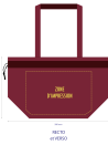 Sac non tissé personnalisé Bordeaux – modèle Nice L (58x24x35cm)