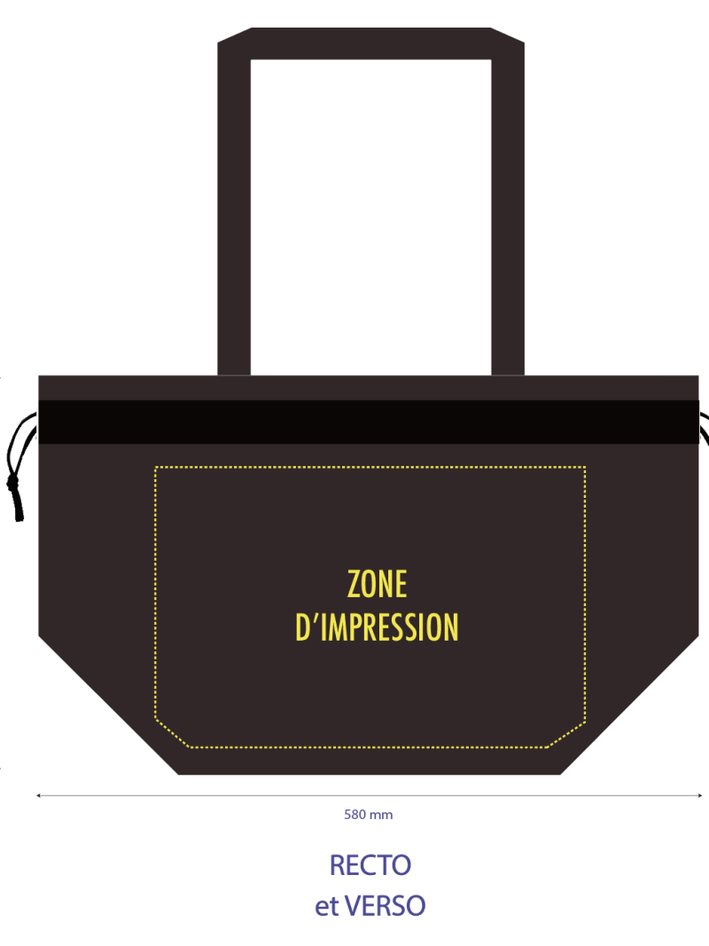 Sac Non Tissé Personnalisé Brun – Cabas Publicitaire modèle Nice L | Moonpack